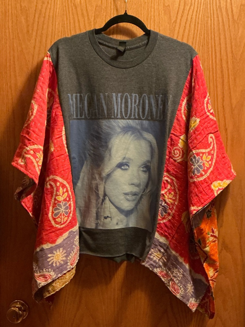 MEGAN BAND TEE Kantha Sleeves. Size inclusive. One of a kind Granny D Originals
